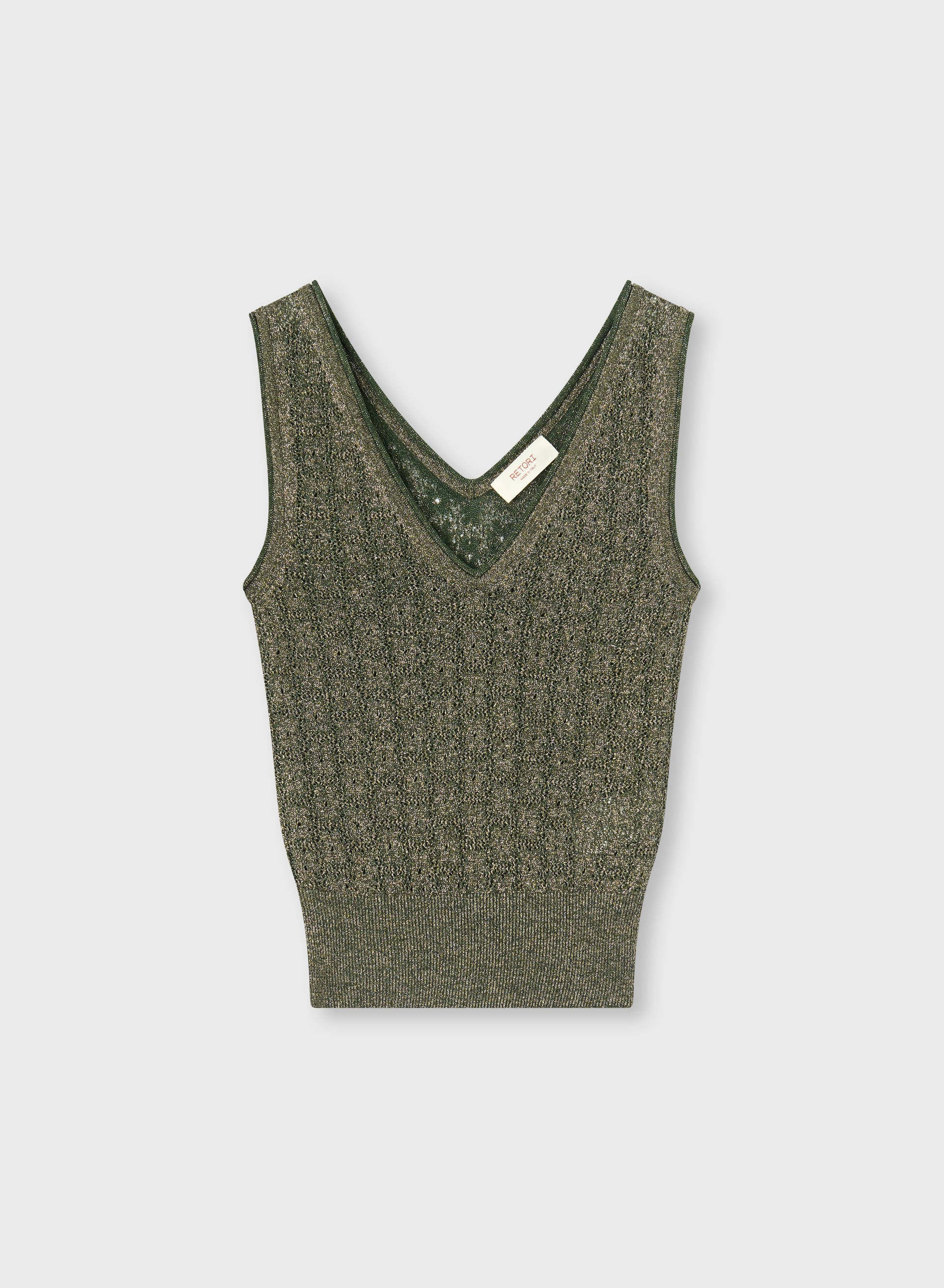 TOP IN MAGLIA JACQUARD LUREX