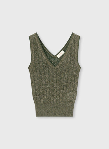 LUREX JACQUARD KNIT TOP