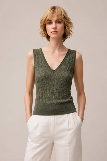 LUREX JACQUARD KNIT TOP