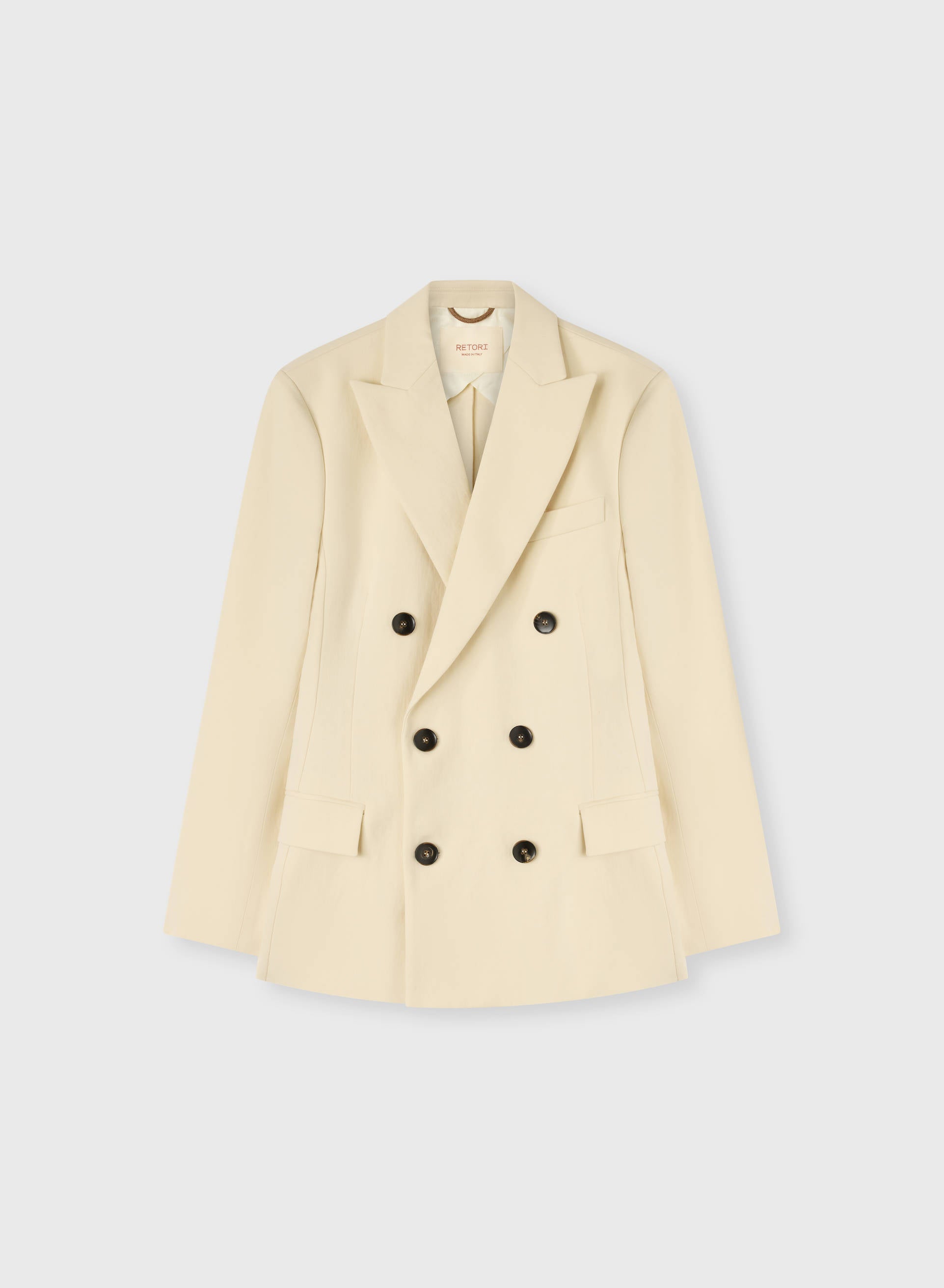 BLAZER DOPPIOPETTO IN LINO MANO PESCA