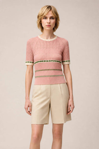 MIX STITCH KNIT T-SHIRT