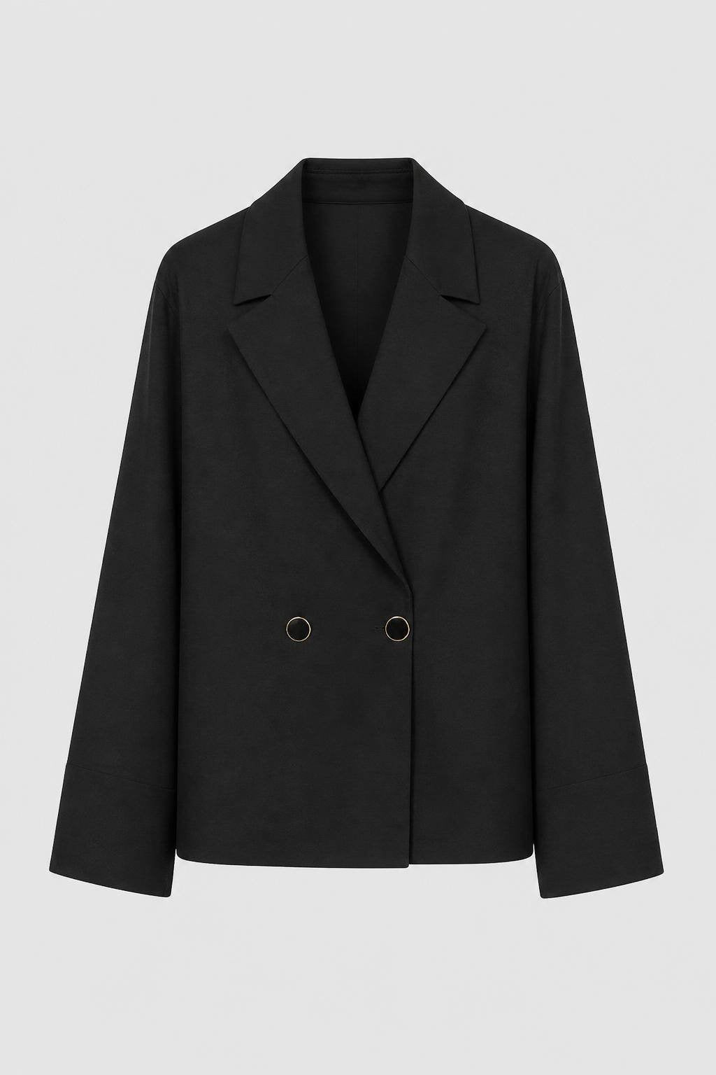 TWO BUTTONS WOOL BLAZER
