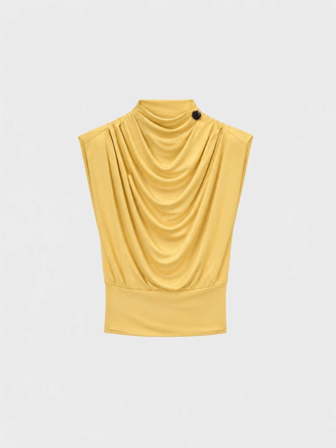 DRAPED VISCOSE JERSEY TOP