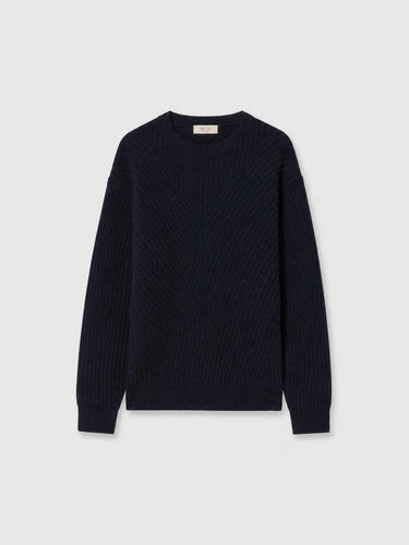MAGLIONE A GIROCOLLO A COSTE IN LANA E CASHMERE