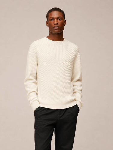 MAGLIONE A GIROCOLLO A COSTE IN LANA E CASHMERE