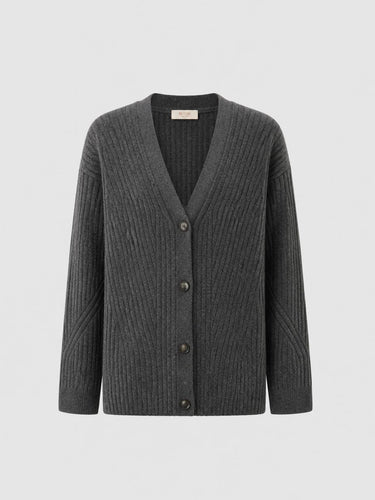 CARDIGAN A COSTE IN LANA E CASHMERE
