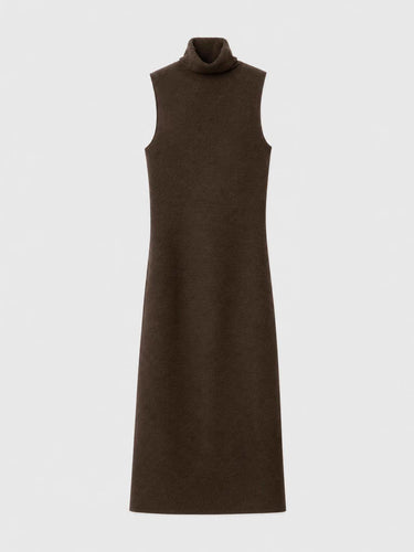 ABITO LUNGO A COLLO ALTO IN CASHMERE