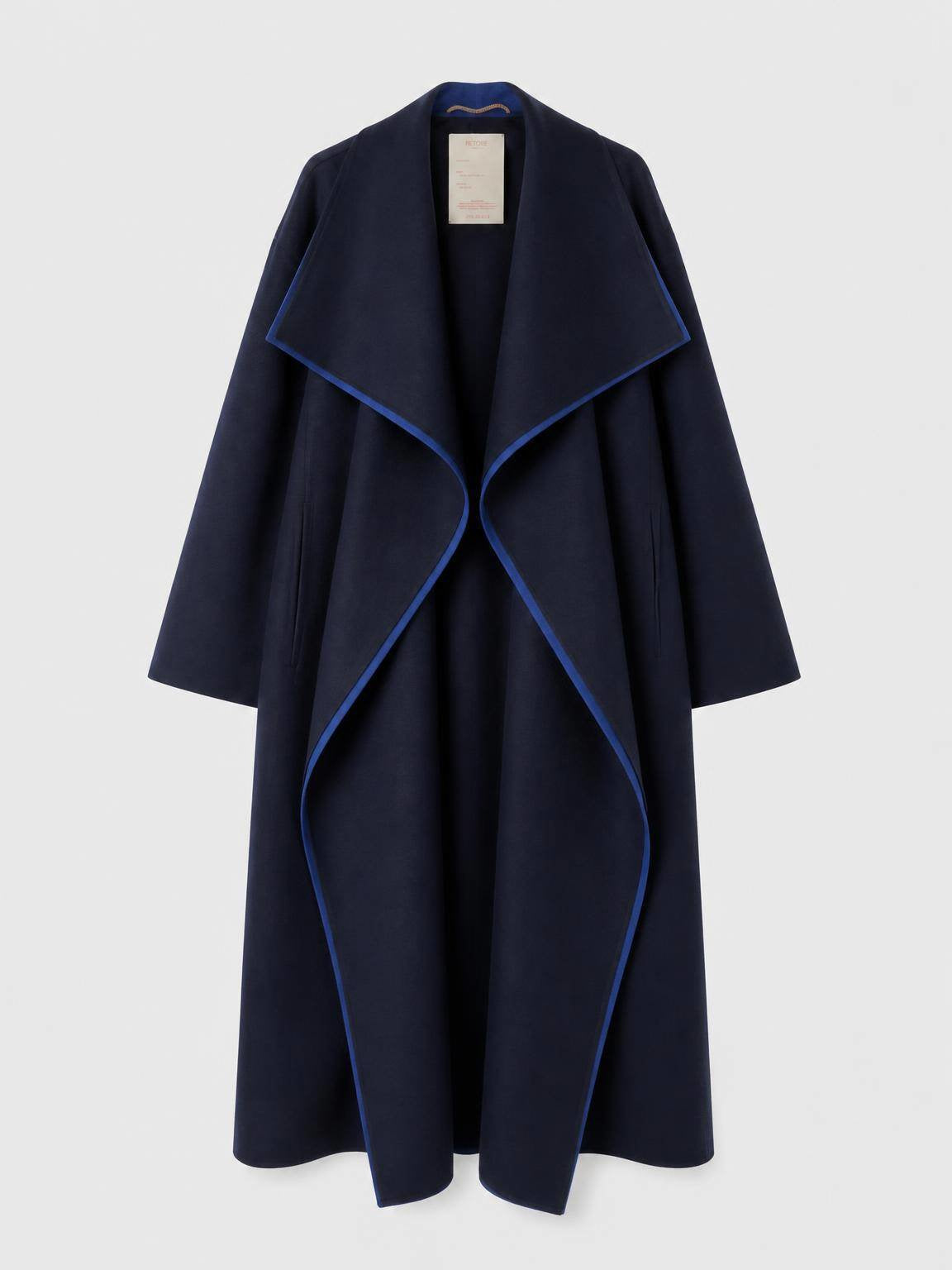 DOUBLE WOOL SHAWL COLLAR COAT