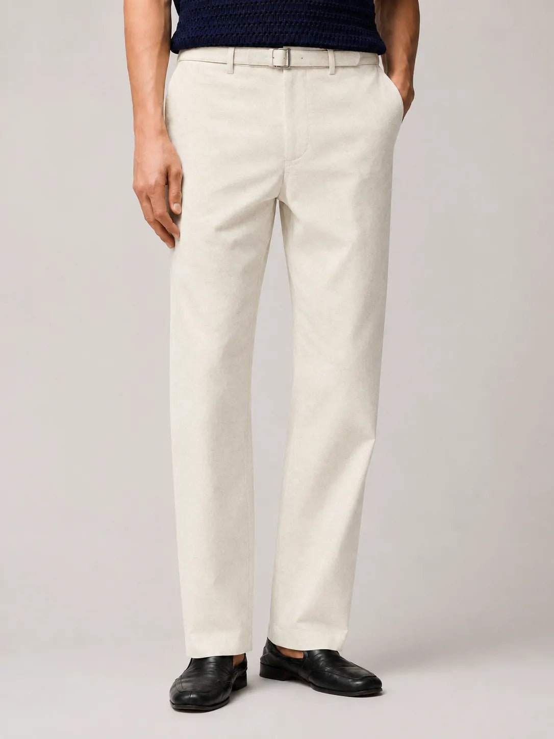 PANTALONI IN POPELINE DI COTONE ELASTICIZZATO CON RICAMO