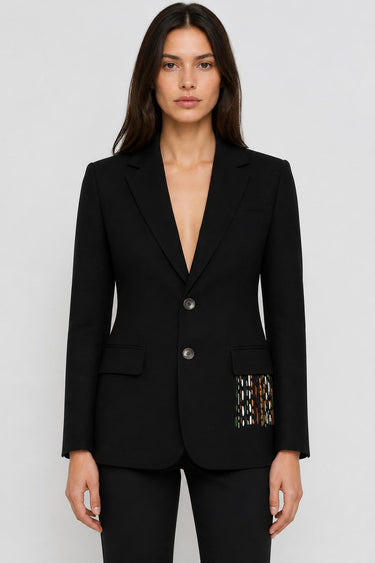 BLAZER CON TASCA RICAMATA