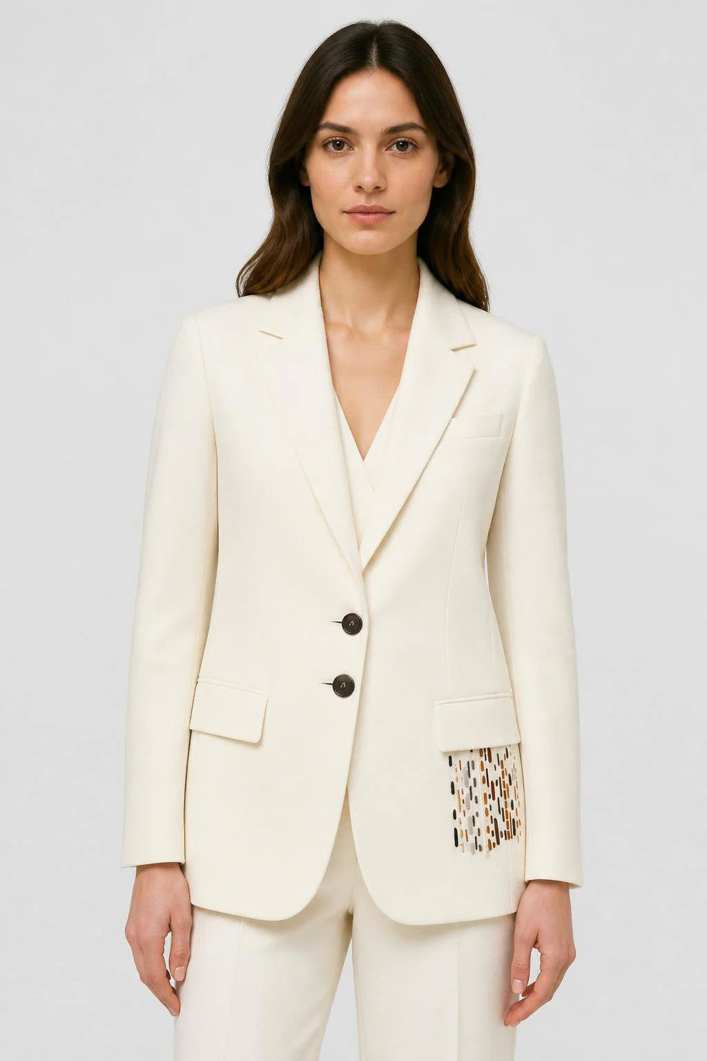 BLAZER CON TASCA RICAMATA