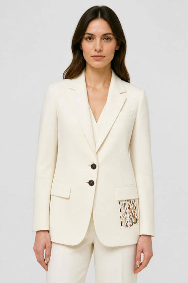 BLAZER CON TASCA RICAMATA