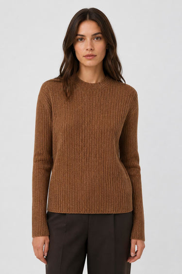 RIBBED WOMAN CREWNECK