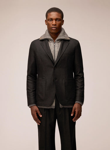 BLAZER MONOPETTO IN LANA E CASHMERE