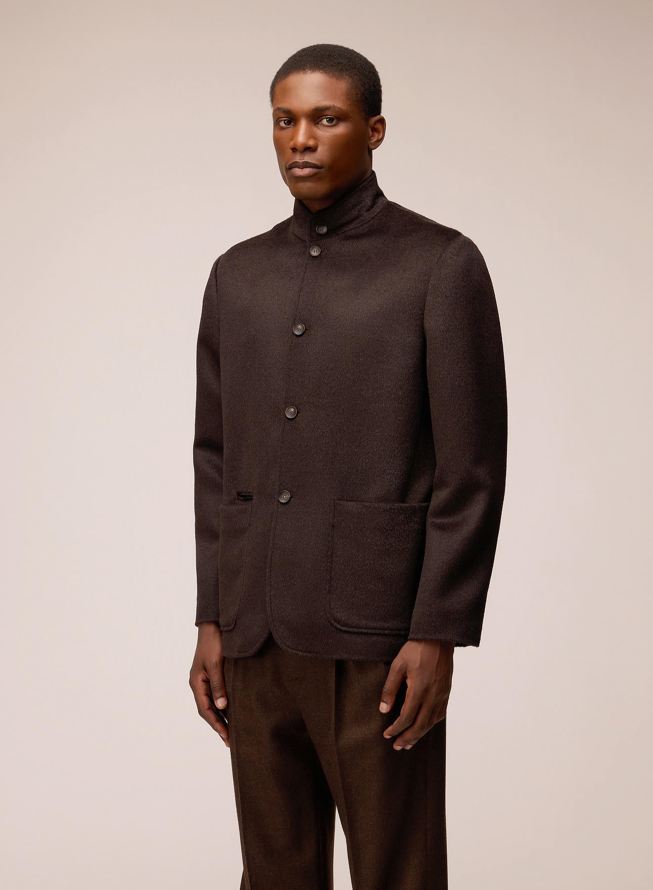 BRUSHED LAMA WOOL JACKET