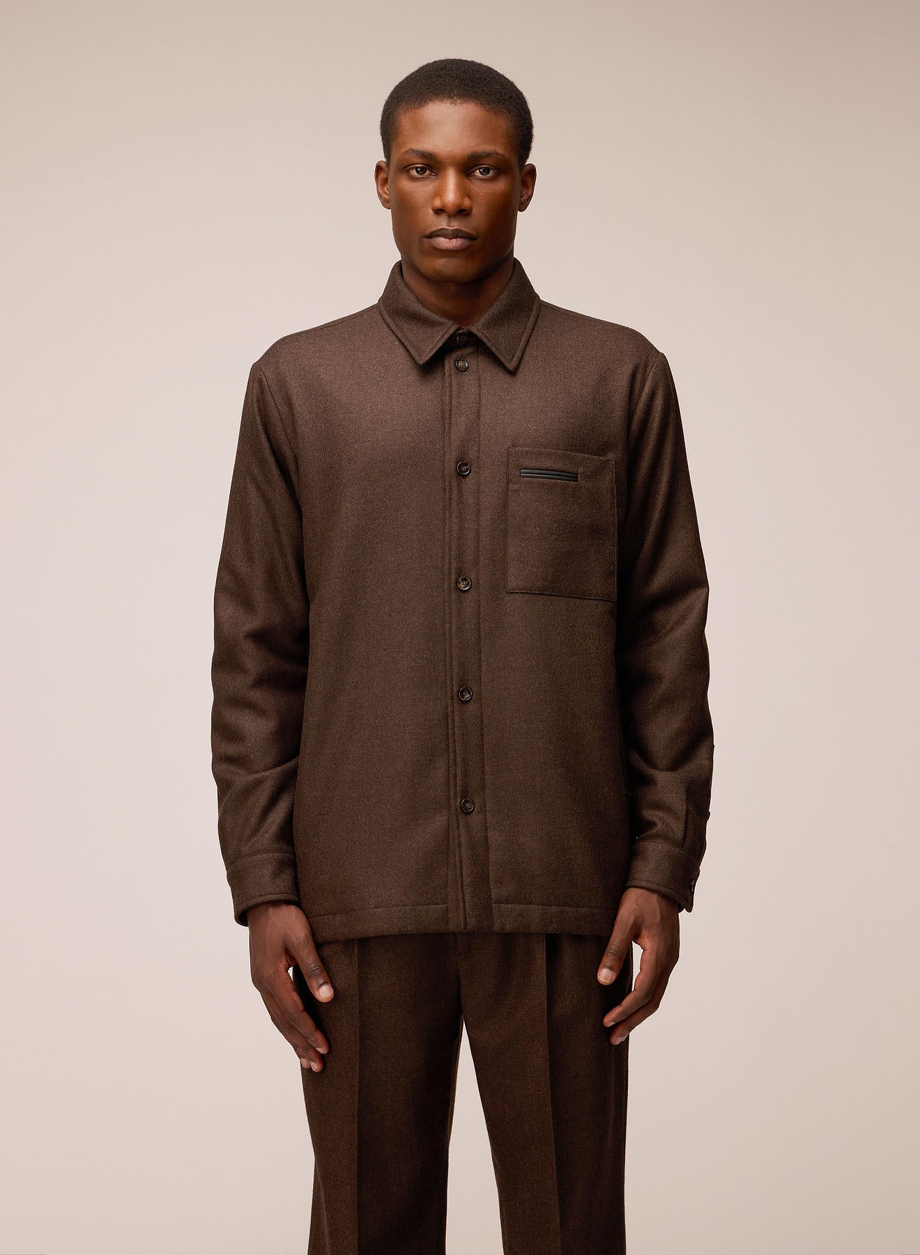 OVERSHIRT IMBOTTITA IN LANA E CASHMERE