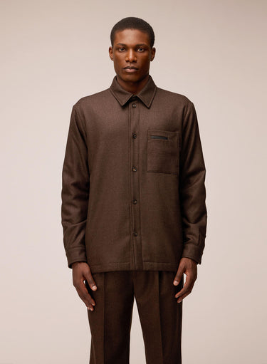 OVERSHIRT IMBOTTITA IN LANA E CASHMERE