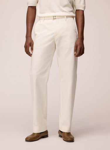 PANTALONI IN GABARDINA CON CINTURA
