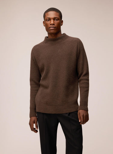MAGLIONE A GIROCOLLO A COSTE IN CASHMERE