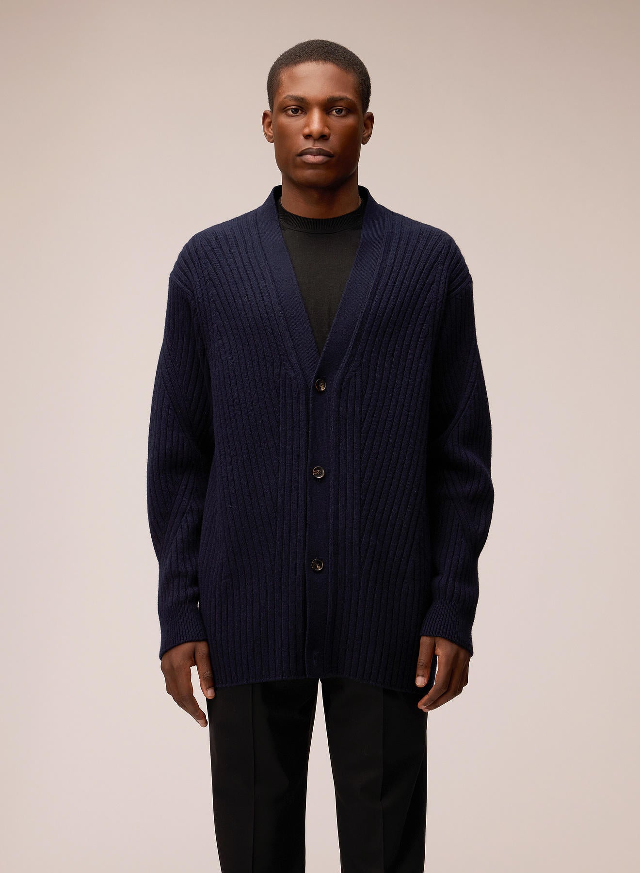 CARDIGAN A COSTE IN LANA E CASHMERE