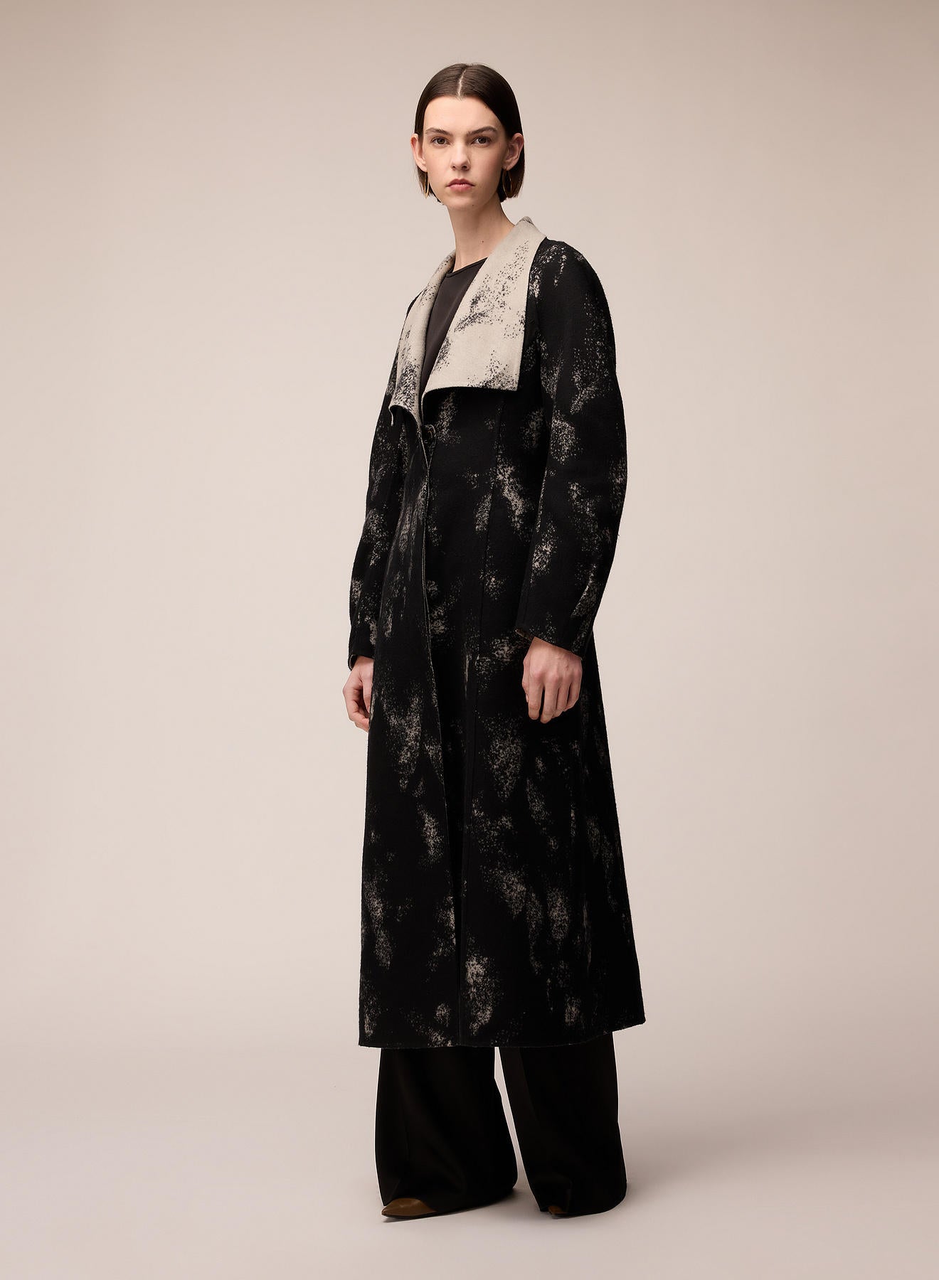 HOURGLASS JACQUARD DOUBLE COAT