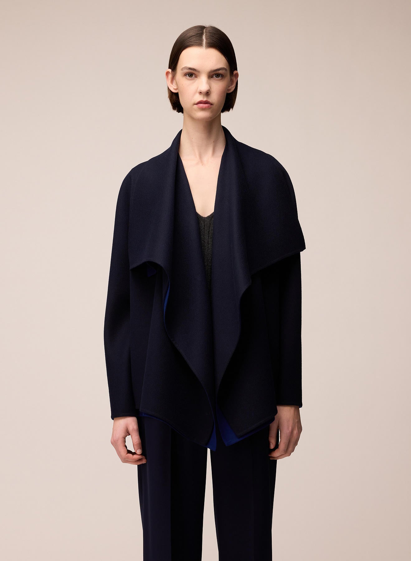 DOUBLE SHAWL COLLAR JACKET