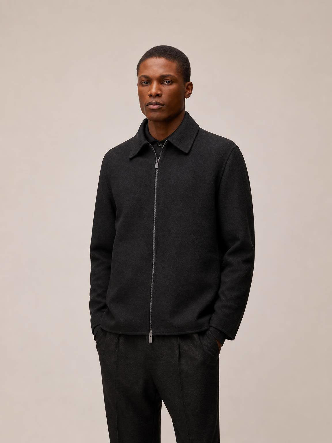 HEAVY DOUBLE ZIP UP JACKET