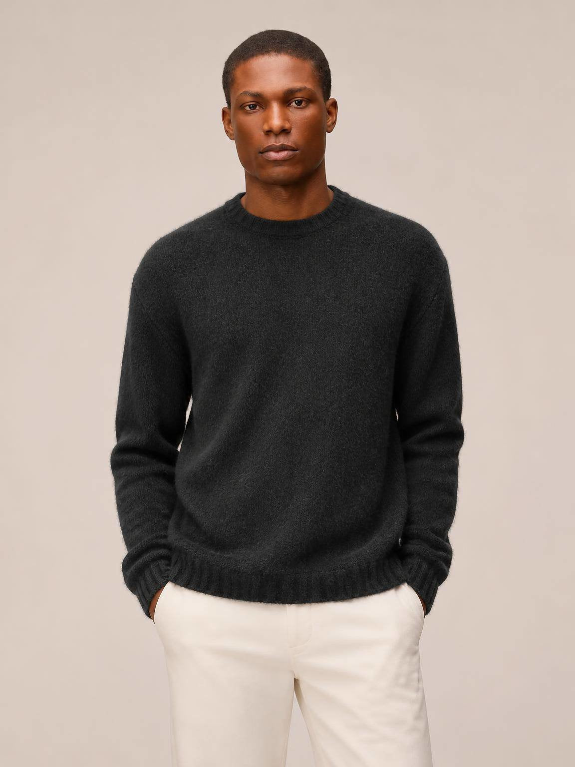 MAGLIONE A GIROCOLLO IN CASHMERE GARZATO