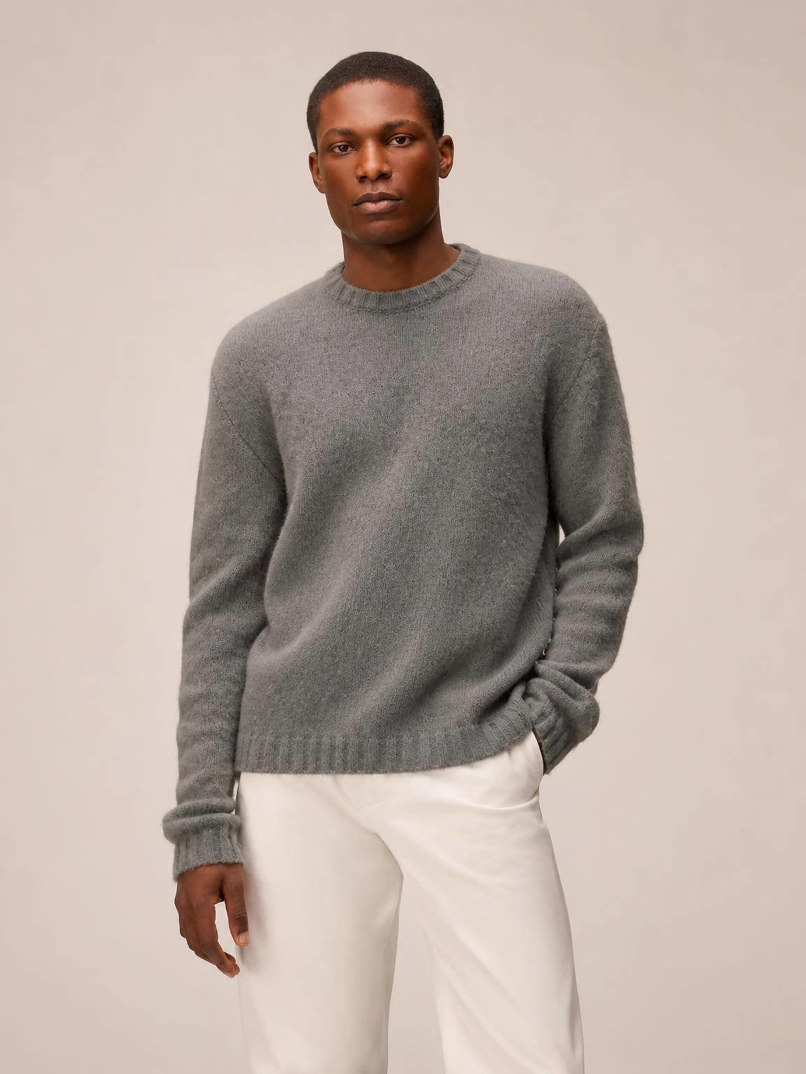MAGLIONE A GIROCOLLO IN CASHMERE GARZATO