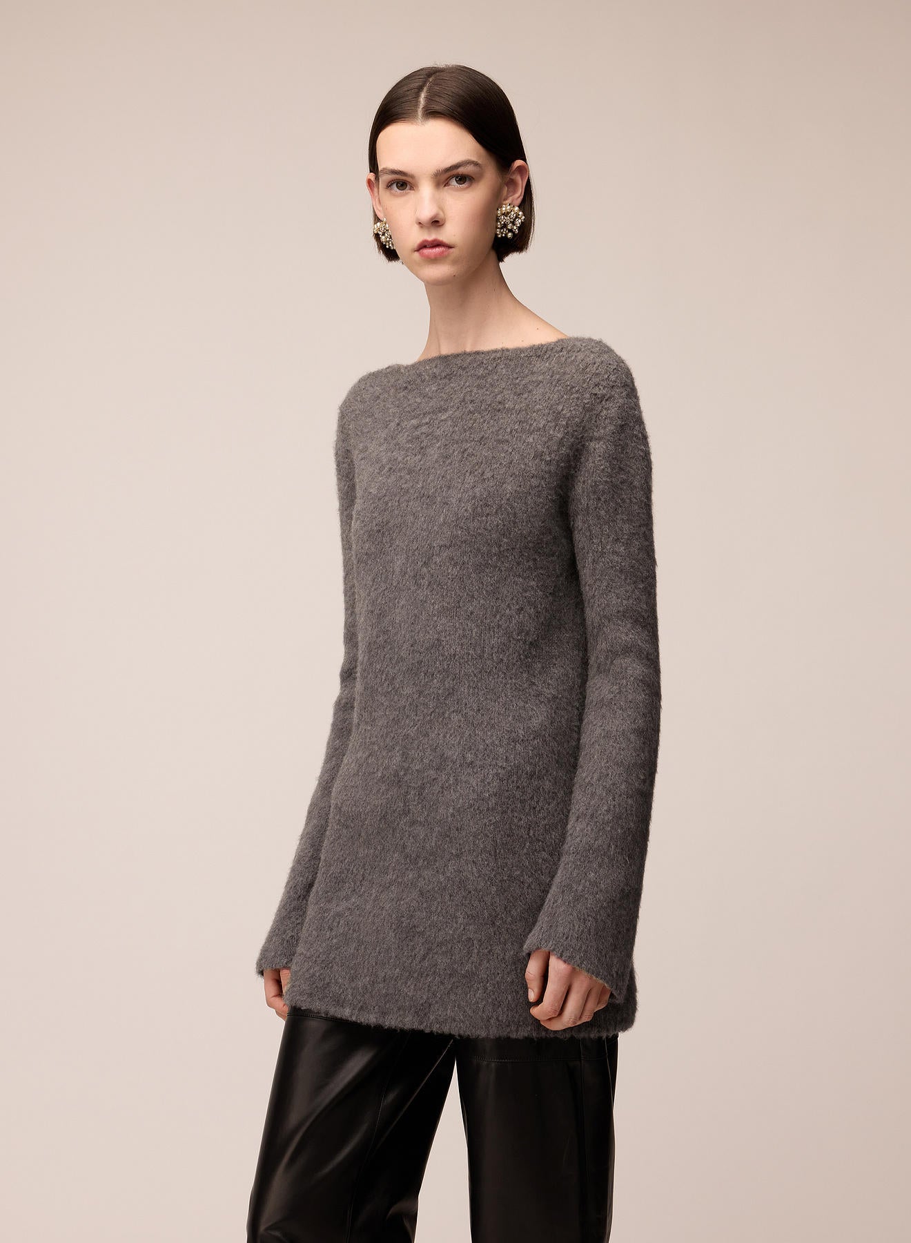 ABITO CORTO IN CASHMERE SPAZZOLATO