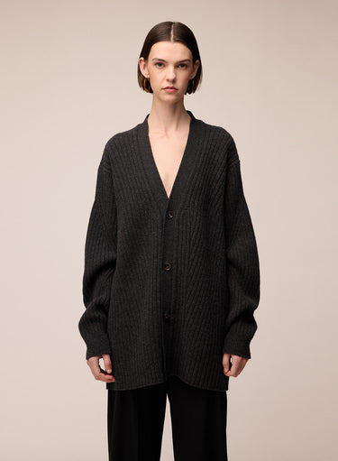 CARDIGAN A COSTE IN LANA E CASHMERE