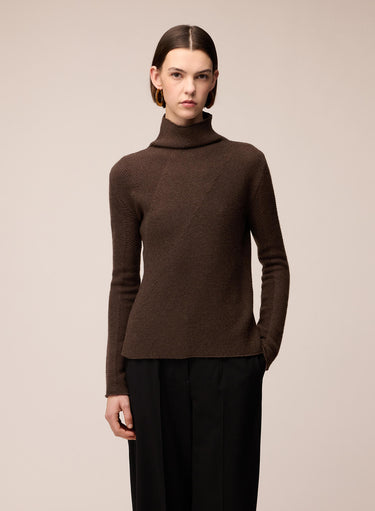 MAGLIONE COLLO ALTO IN CASHMERE