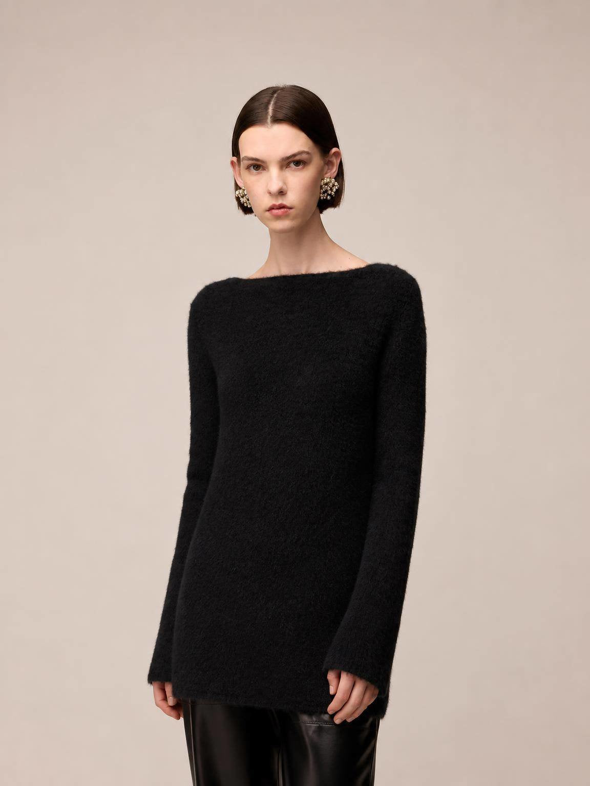 Retori Brushed Cashmere Mini Dress in Cashmere