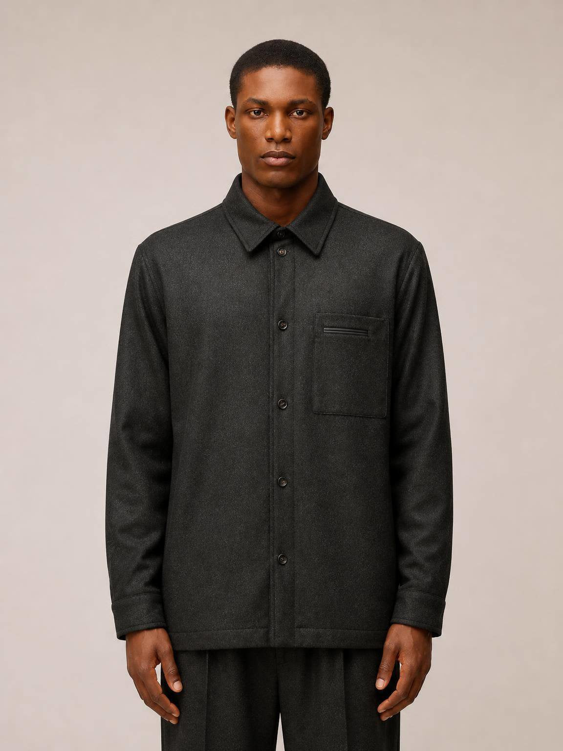 OVERSHIRT IMBOTTITA IN LANA E CASHMERE