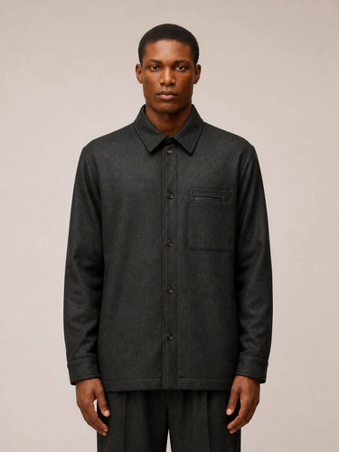 OVERSHIRT IMBOTTITA IN LANA E CASHMERE