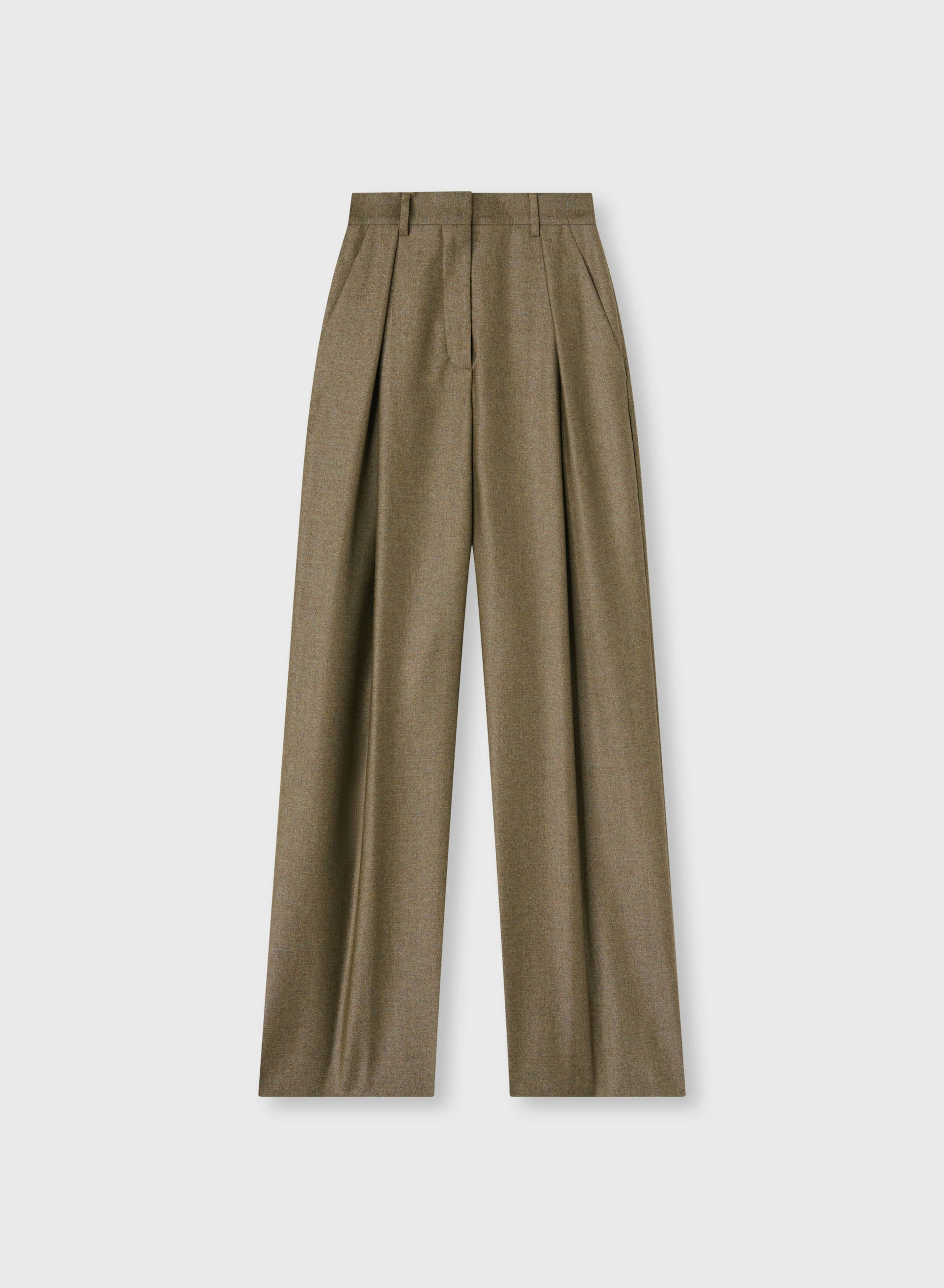 PANTALONI DOPPIA PINCE  A GAMBA AMPIA