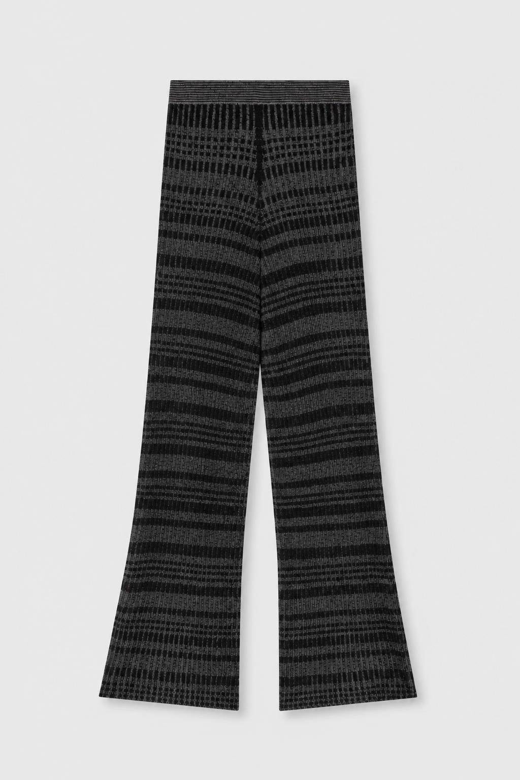 PANTALONI IN MAGLIA MICRO-CHECK