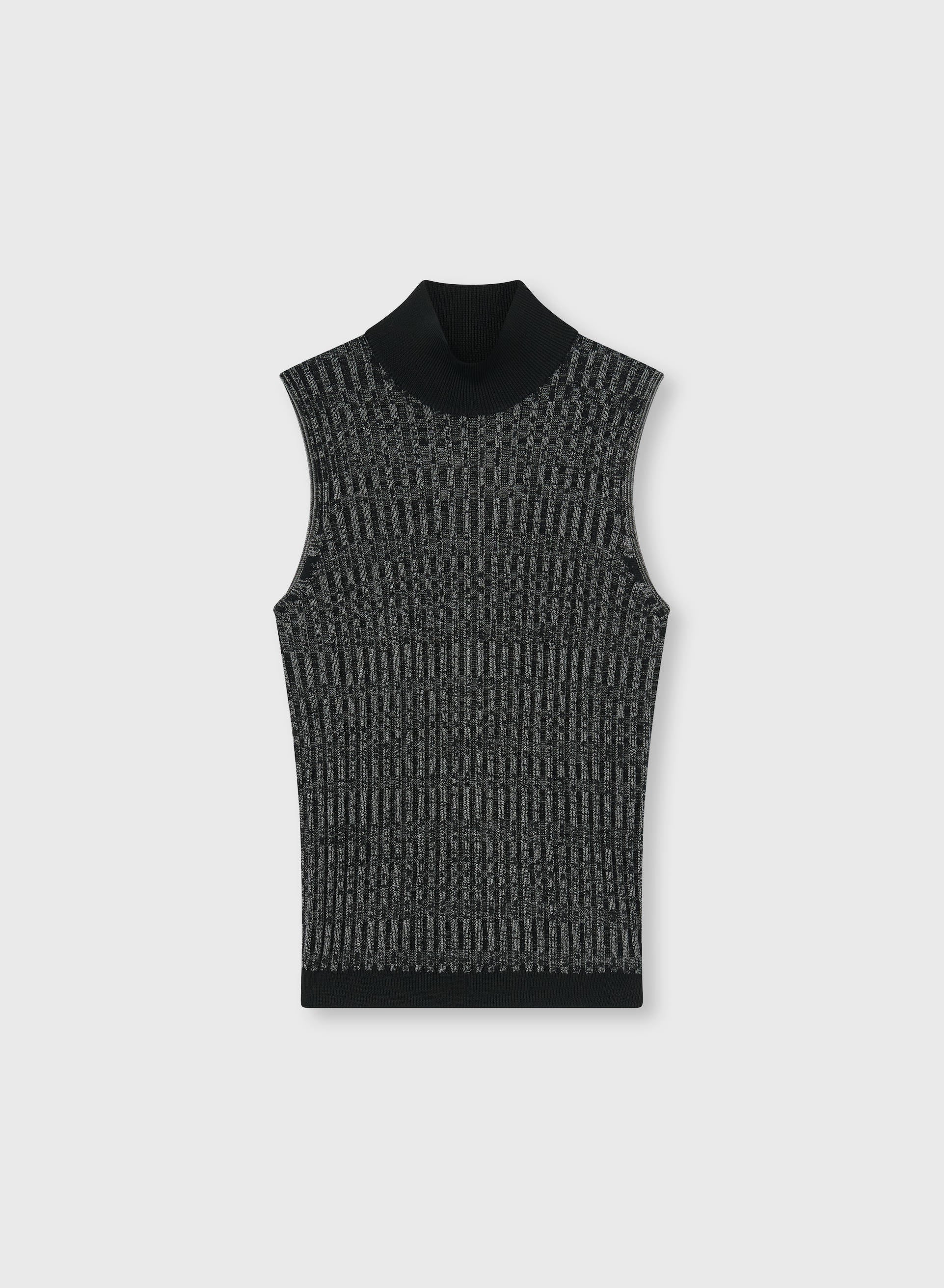DOLCEVITA SENZA MANICHE IN MAGLIA MICRO-CHECK
