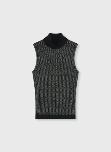 DOLCEVITA SENZA MANICHE IN MAGLIA MICRO-CHECK