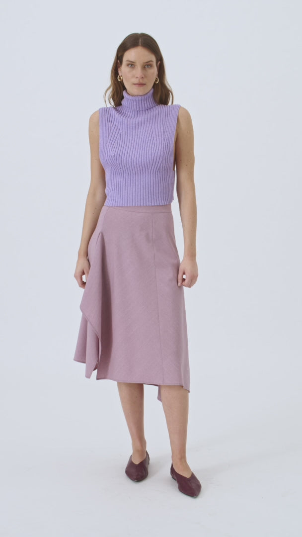 Retori Asymmetrical Skirt Iris - Ready To Wear - Luxury Skirts for Women