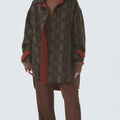 Retori Double Check Jacquard Reversible Outerwear Clay And Military Green - Ready To Wear - Luxury Coats & Jackets for Women