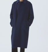 Retori Double Jacquard Coat Navy And Sky - Ready To Wear - Luxury Overcoats for Men