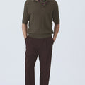 Retori Micro Argyle Polo Military Green - Knitwear - Luxury Polos for Men